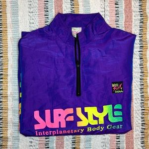 Vintage 80s Iridescent Surf Style Interplanetary Body Gear Windbreaker